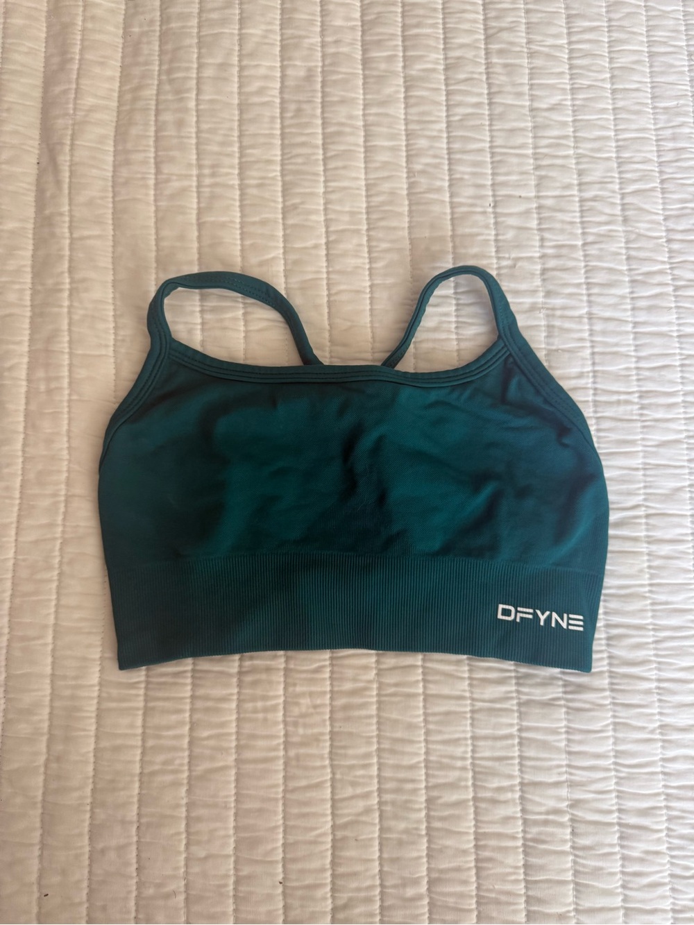DFYNE Dynamic Backless Sports Bra, “Satin Green”, XS